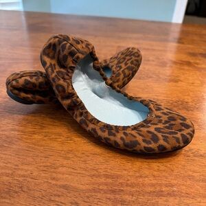 Aera Carla Leopard Print Ballet Flats 100% vegan made in Italy size 35